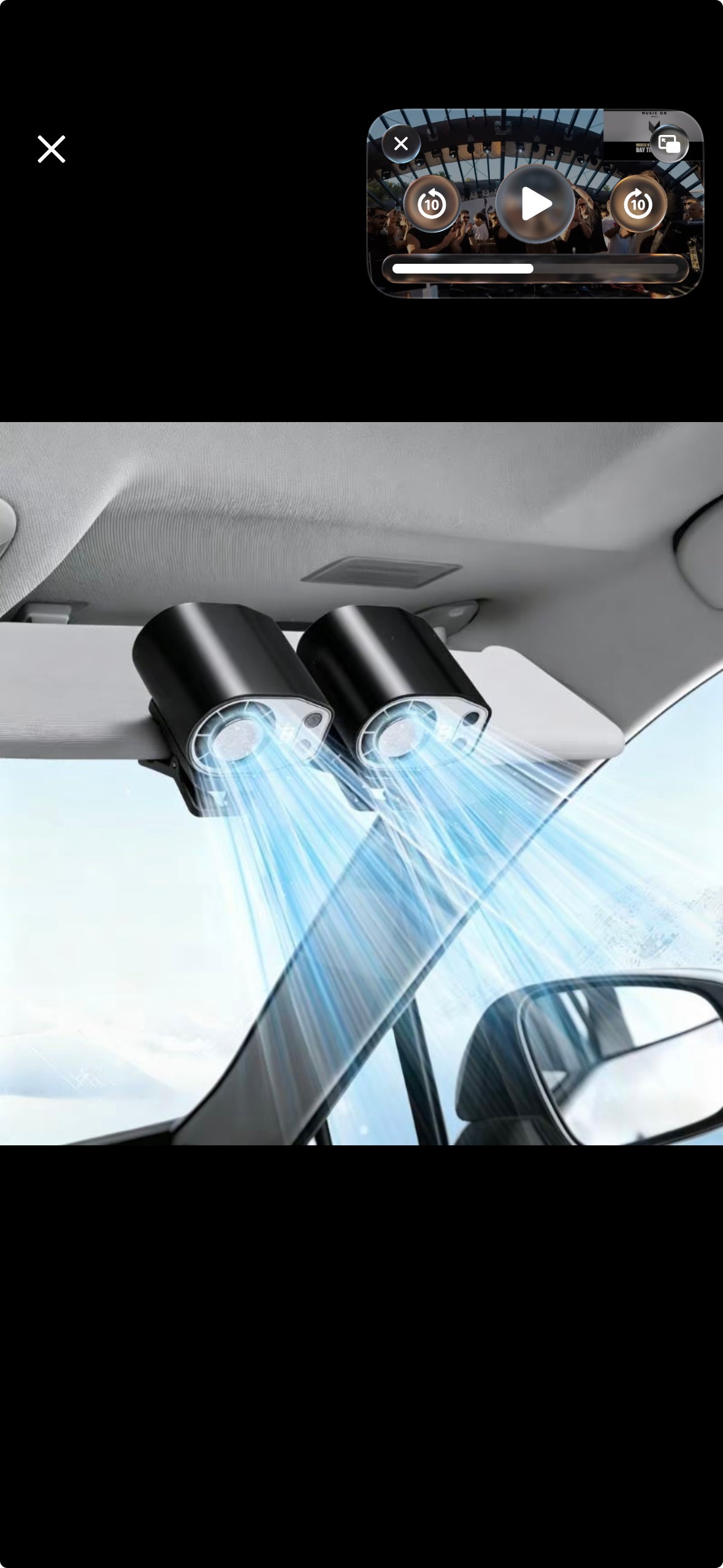 Ventilador Doble para Coche - Montaje en Techo