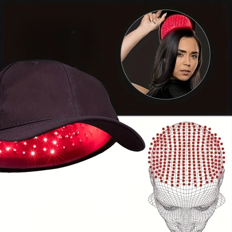 Gorra de Cuidado Capilar con Terapia de Luz Roja Portátil para Llevar